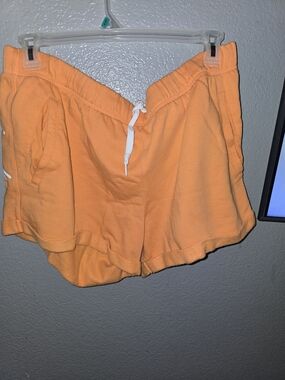 PINK Victoria's Secret Peach-Orange Drawstring Athletic Shorts